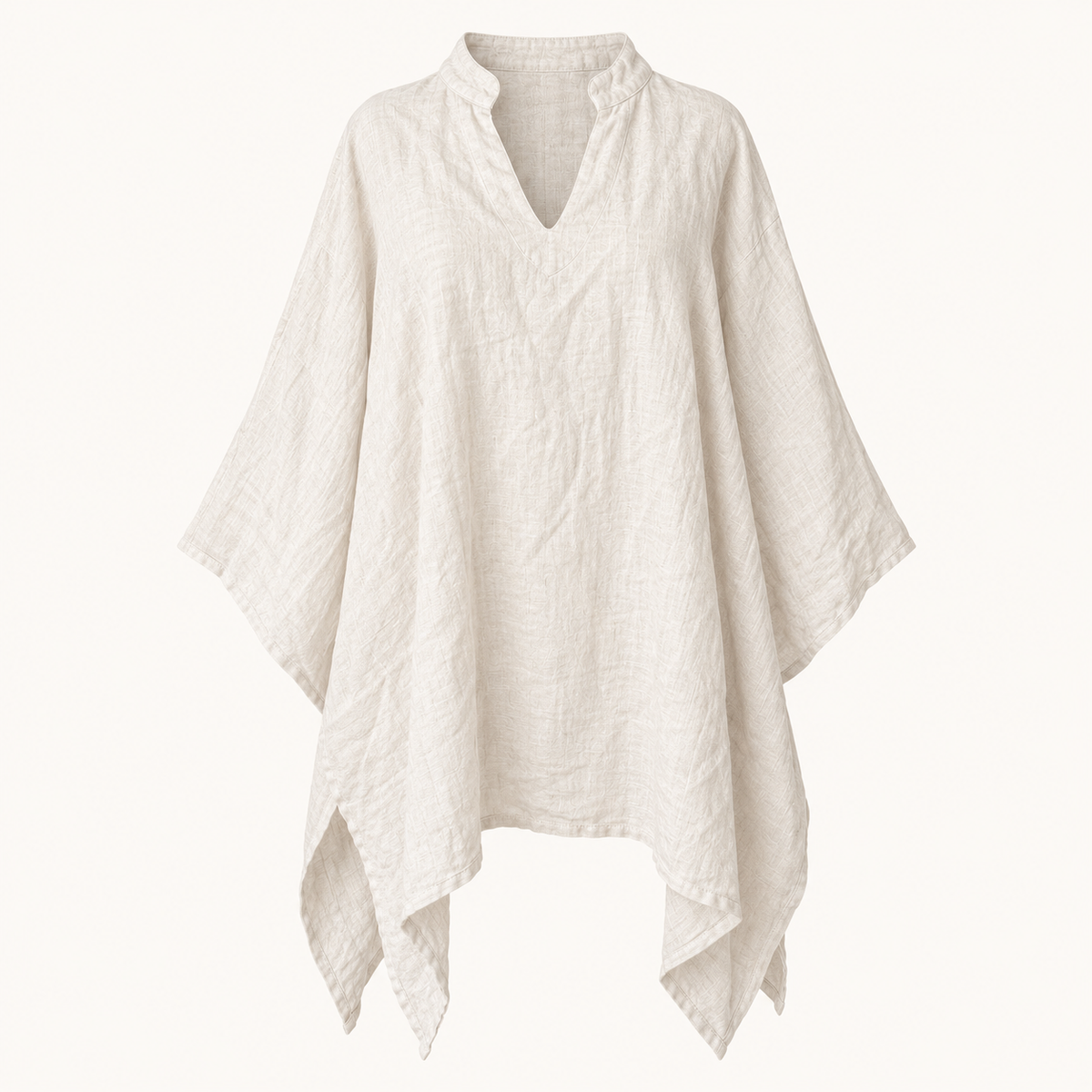 Blusa Color Beige De Lino