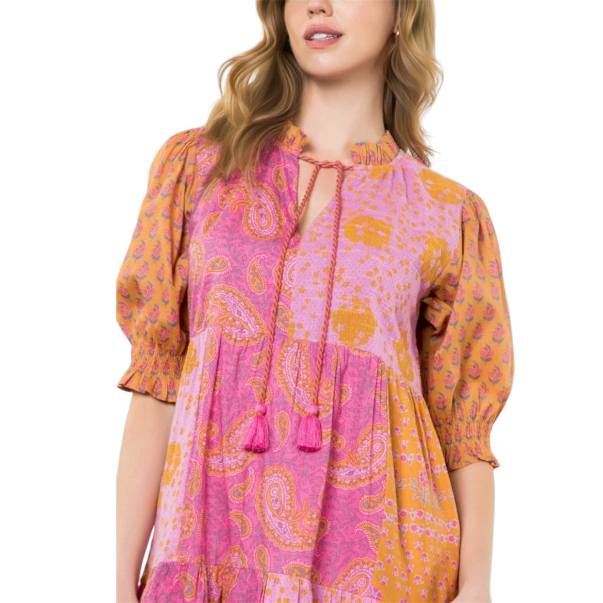 Vestido Tie Tiered