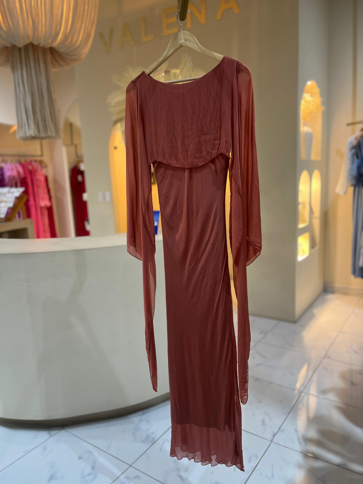 Vestido Seda Mamey
