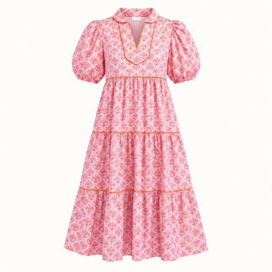 Vestido Blush Mango Largo