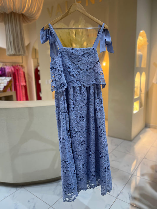 Vestido Encaje Azul