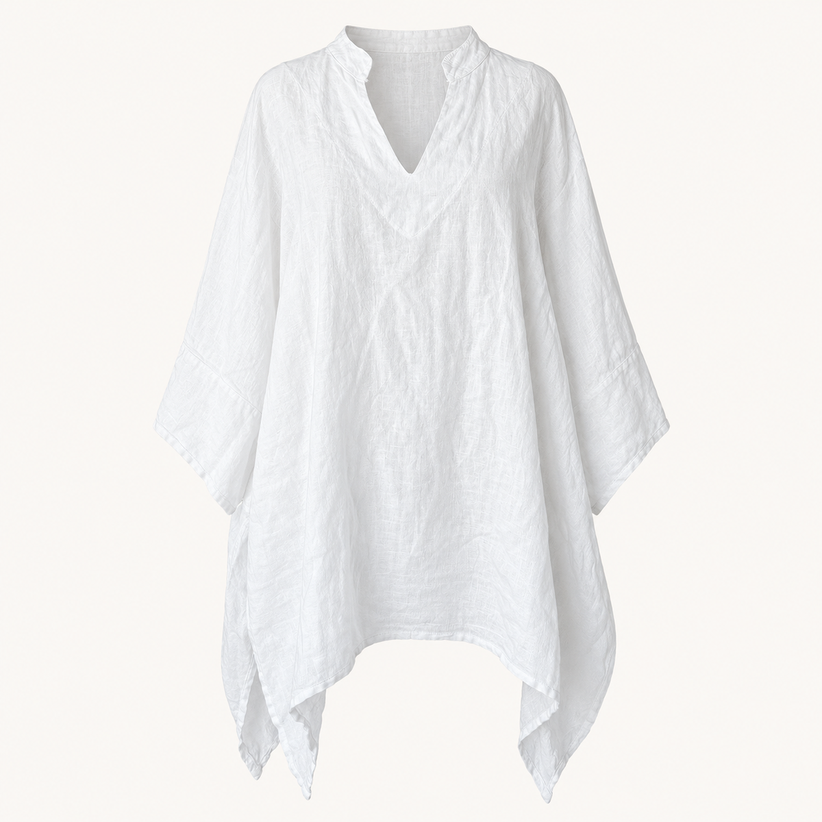 Blusa Color Blanco De Lino
