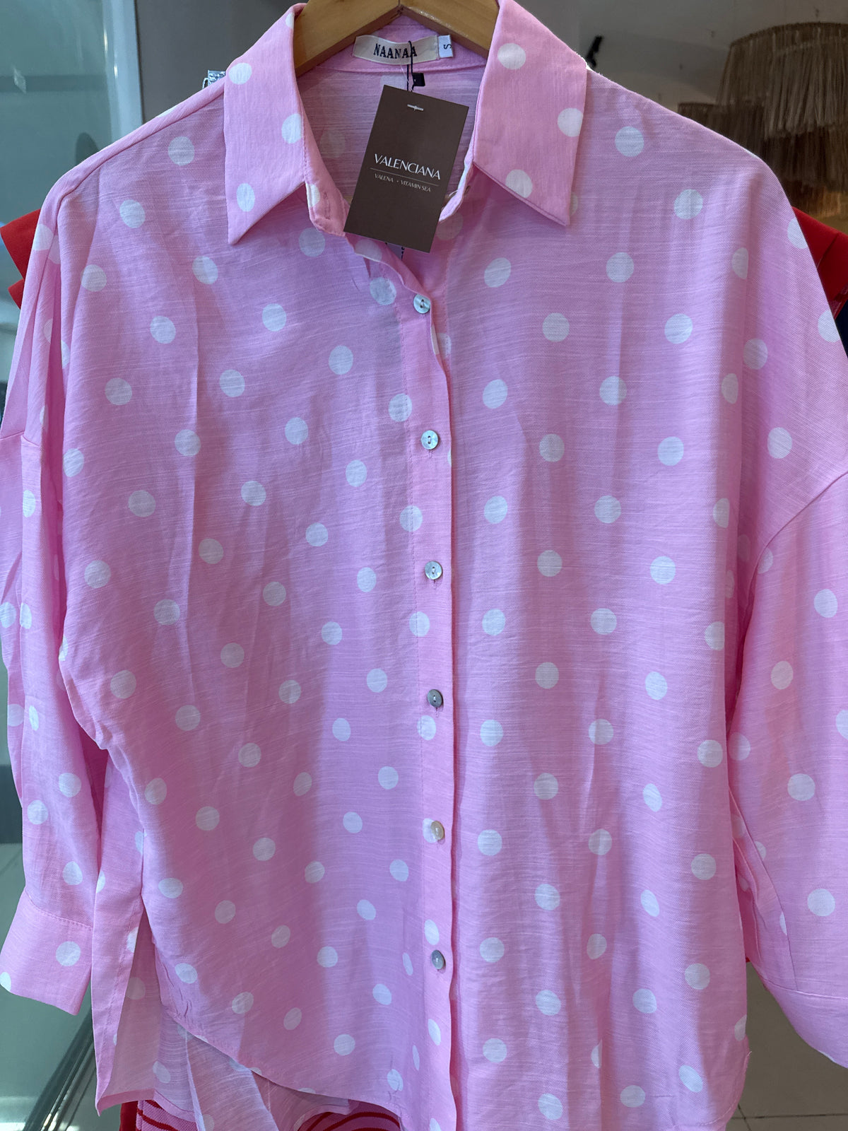 Blusa lunares rosa