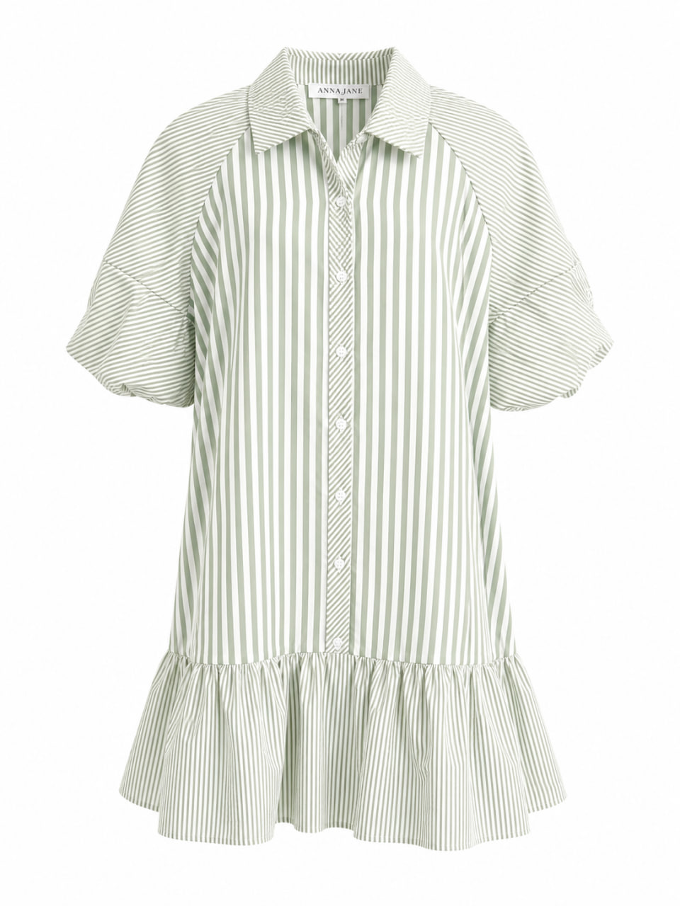 Vestido Corto Rayas Menta